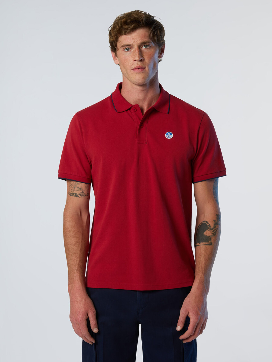 polo majica s printom na ovratniku