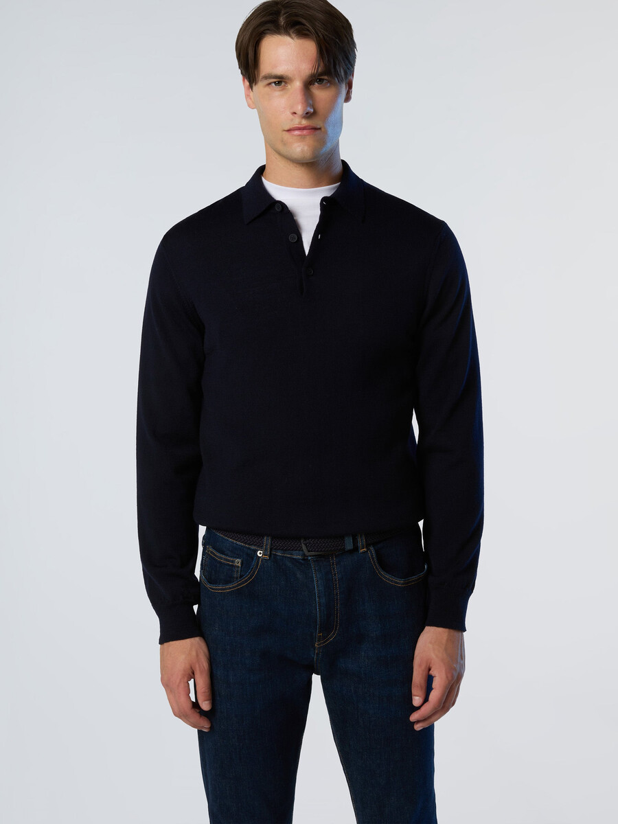 polo džemper od merino vune