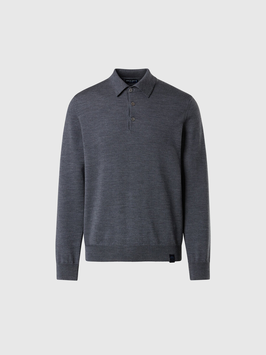 polo džemper od merino vune