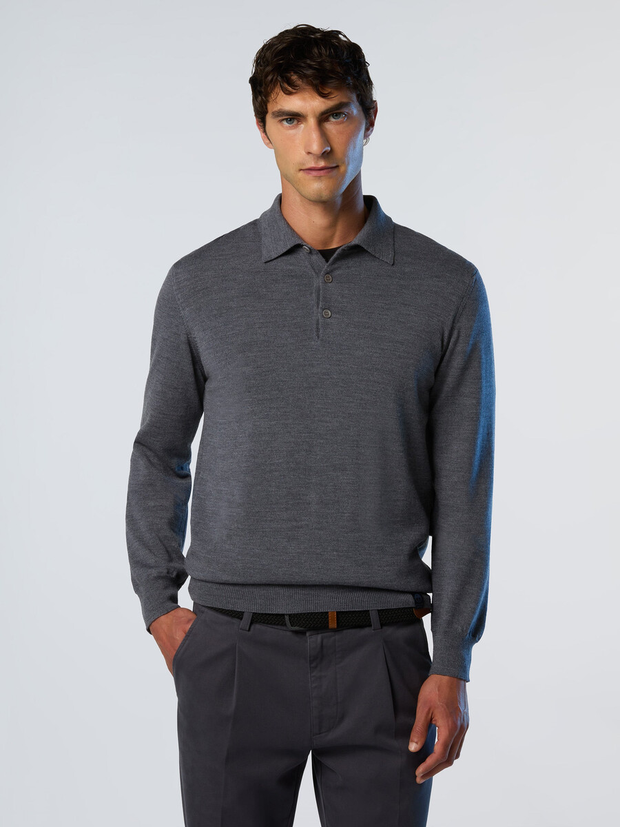 polo džemper od merino vune